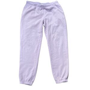 Good American Joggers Boyfriend Sweatpants Womens Size 3 Large Cotton Lavender